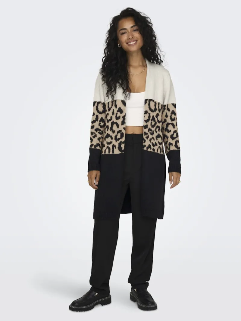 Only Pullover & Sweatshirts*ONLJADE ANIMAL LS CARDIGAN KNT NOOS moonbeam