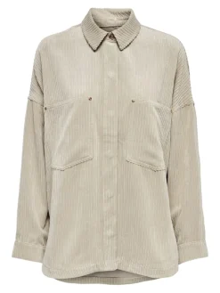 Only Jacken*ONLJANINE-RAI OVS CORD SHACKET PNT 2 oxford tan