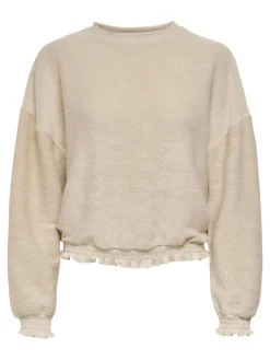 Only Pullover & Sweatshirts*ONLJENKA L/S O-NECK SMOCK TOP JRS ecru