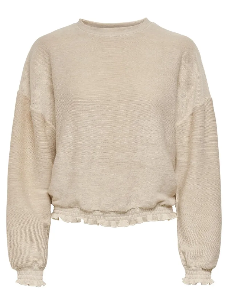 Only Pullover & Sweatshirts*ONLJENKA L/S O-NECK SMOCK TOP JRS ecru