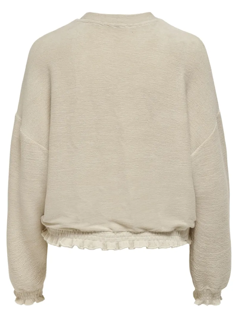Only Pullover & Sweatshirts*ONLJENKA L/S O-NECK SMOCK TOP JRS ecru