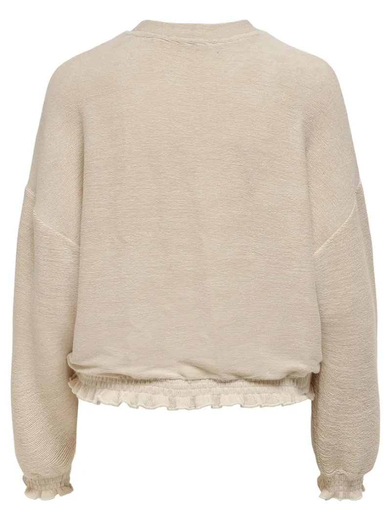 Only Pullover & Sweatshirts*ONLJENKA L/S O-NECK SMOCK TOP JRS ecru