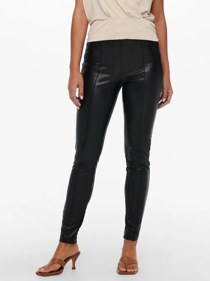 Only Hosen*ONLJESSIE FAUXLEATHER LEGGING OTW NOOS Black