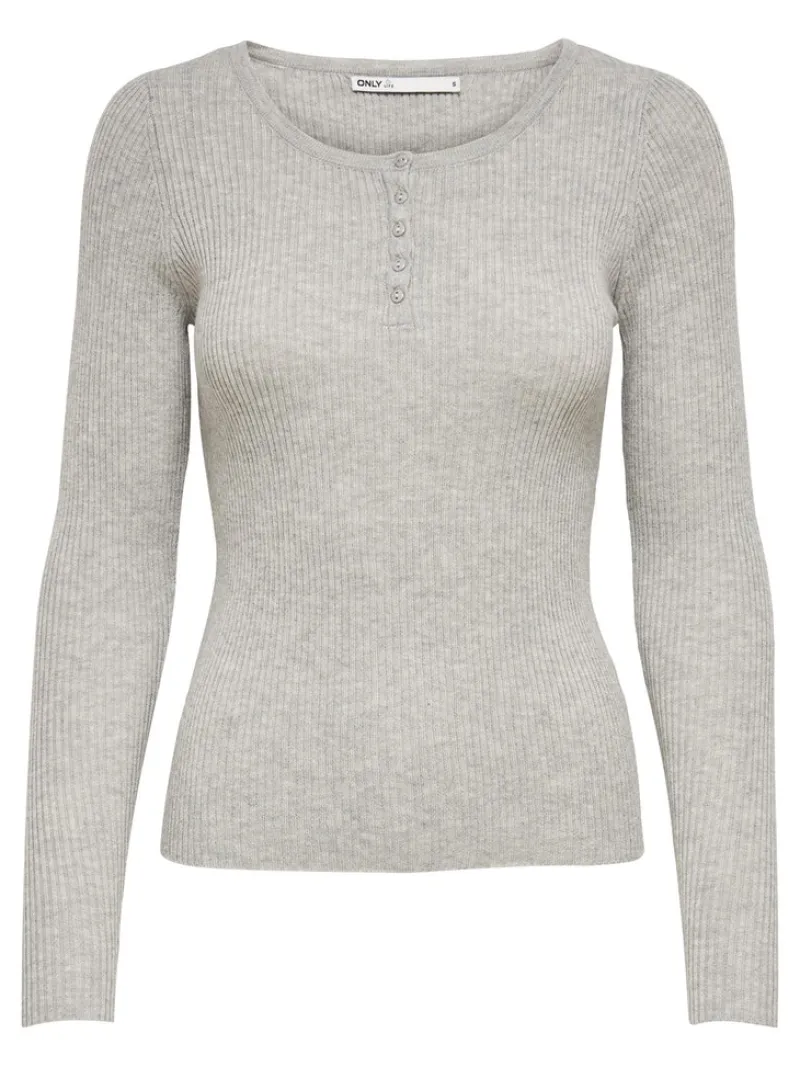 Only Pullover & Sweatshirts*ONLJILL LIFE L/S PULLOVER KNT Light Grey Melange