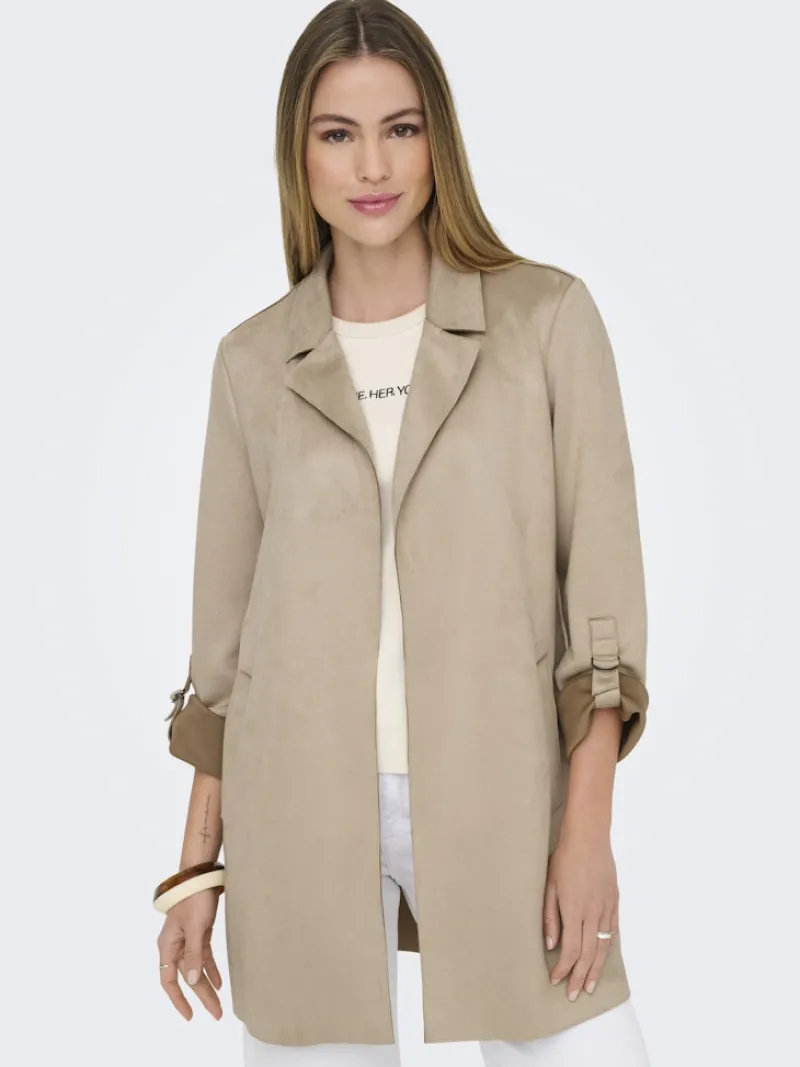 Only Jacken*ONLJOLINE FAUX SUEDE COAT LIFE CC OTW Silver Mink