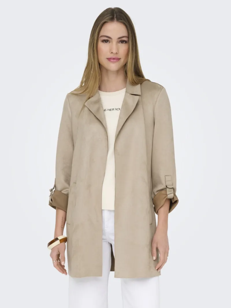 Only Jacken*ONLJOLINE FAUX SUEDE COAT LIFE CC OTW Silver Mink