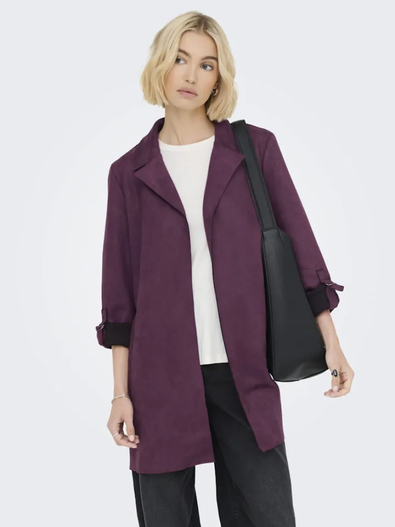 Only Jacken*ONLJOLINE FAUX SUEDE COAT LIFE CC OTW mauve wine