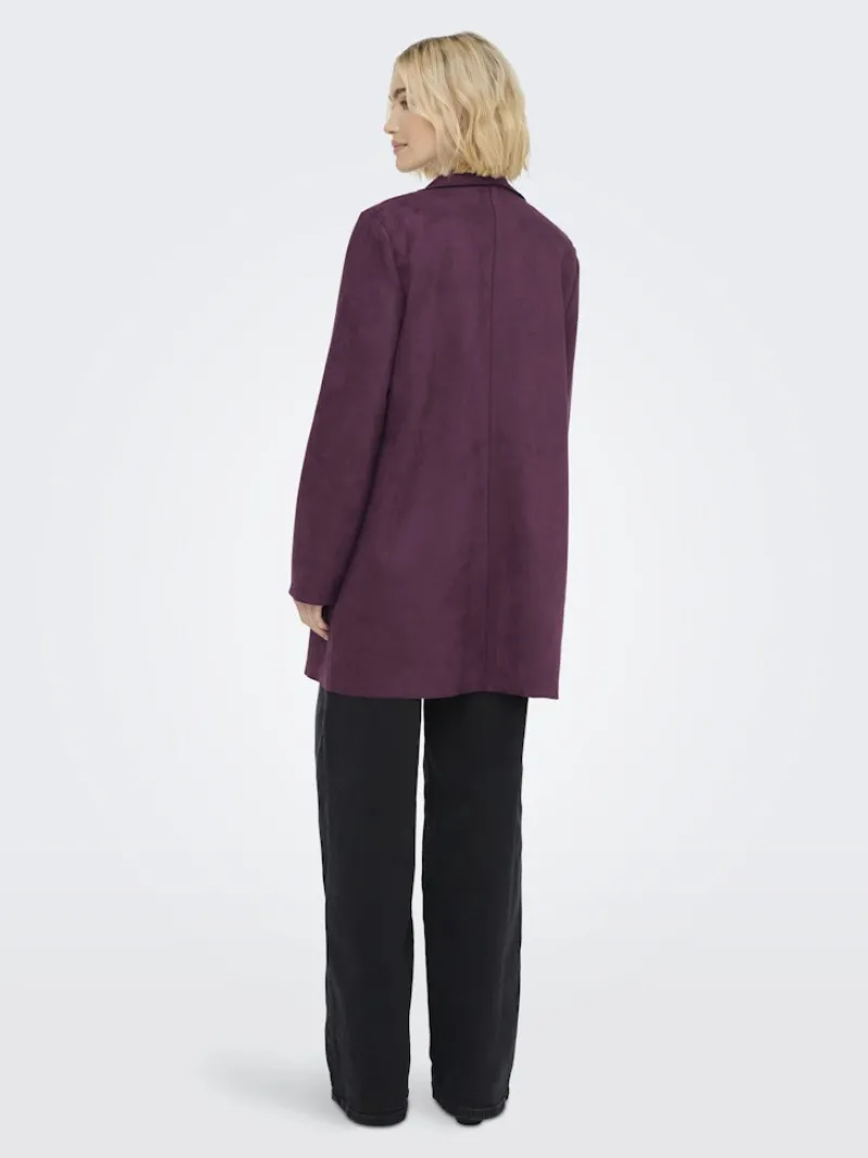 Only Jacken*ONLJOLINE FAUX SUEDE COAT LIFE CC OTW mauve wine