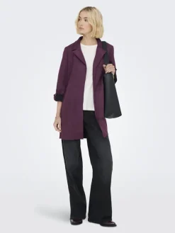 Only Jacken*ONLJOLINE FAUX SUEDE COAT LIFE CC OTW mauve wine