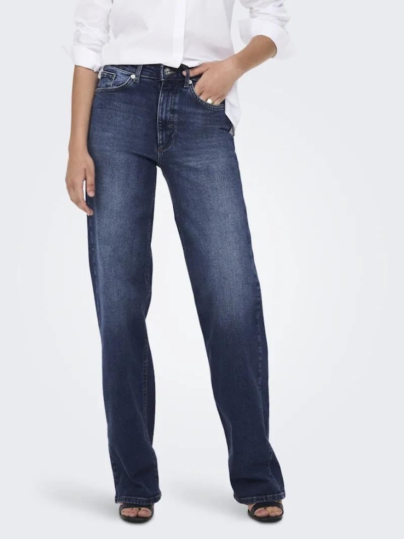 Only Jeans*ONLJUICY HW WIDE DNM REA398 NOOS Dark Blue Denim