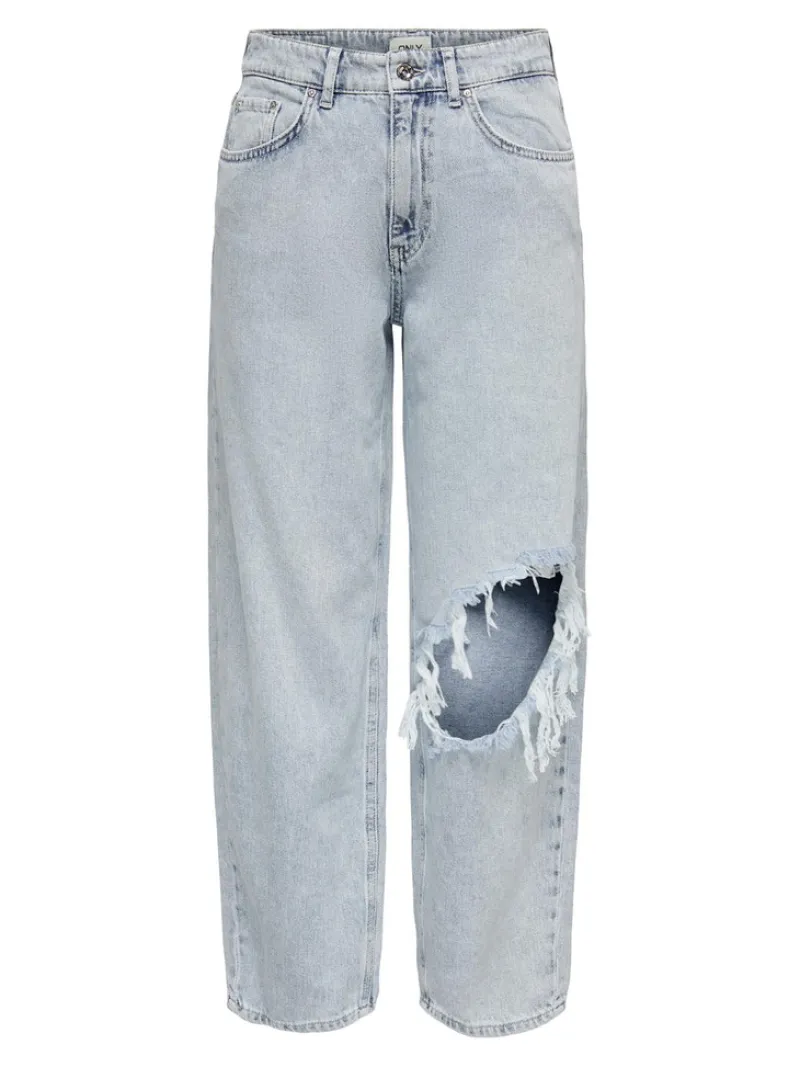 Only Jeans*ONLJULIET HW BOYFRIEND CA JNS DOT Light Blue Denim