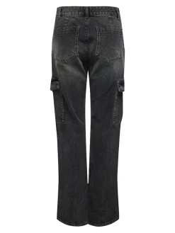 Only Jeans*ONLJUNE HW CARGO DNM DOT117 Washed Black