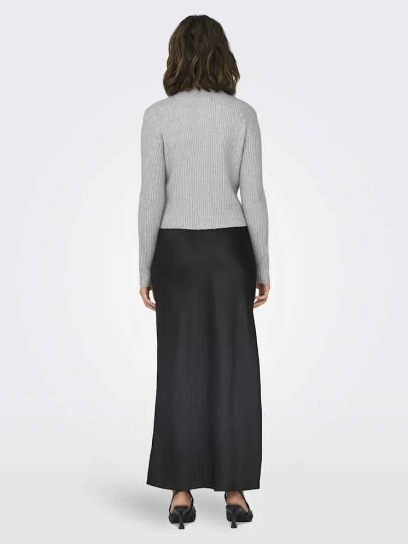 Only Pullover & Sweatshirts*-ONLKATIA LIFE LS BUTTON CARDI KNT NOOS Light Grey Melange