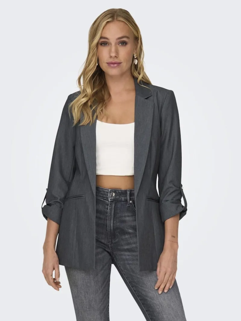 Only Jacken*ONLKAYLE-ORLEEN LIFE 3/4 BLAZER TLR NOOS Medium Grey Melange
