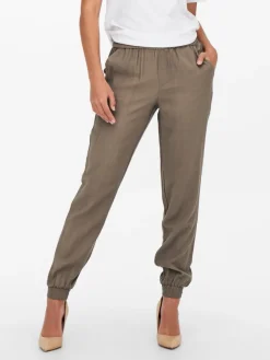 Only Hosen*ONLKELDA-EMERY MW PULL-UP PANTS PNT NOOS Walnut