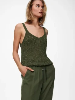 Only Hosen*ONLKELDA-EMERY MW PULL-UP PANTS PNT NOOS Grape Leaf