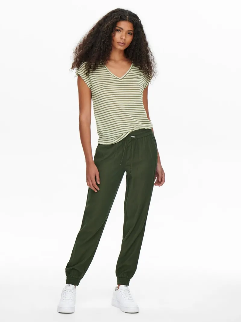 Only Hosen*ONLKELDA-EMERY MW PULL-UP PANTS PNT NOOS Grape Leaf