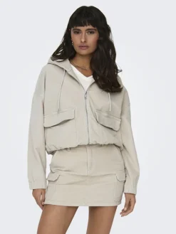 Only Jacken*ONLKENZIE L/S CORD JACKET PNT NOOS hellgrau2