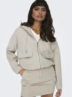 Only Jacken*ONLKENZIE L/S CORD JACKET PNT NOOS hellgrau2