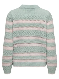 Only Pullover & Sweatshirts*ONLKIMA LS LIFE STRIPE O-NECK CC KNT icy morn