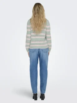 Only Pullover & Sweatshirts*ONLKIMA LS LIFE STRIPE O-NECK CC KNT icy morn