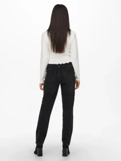 Only Shirts*ONLKITTY L/S TOP CROPPED JRS Cloud Dancer