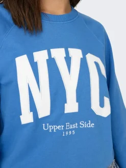 Only Pullover & Sweatshirts*ONLLANEY L/S NEW YORK O-NECK BOX SWT Super Sonic