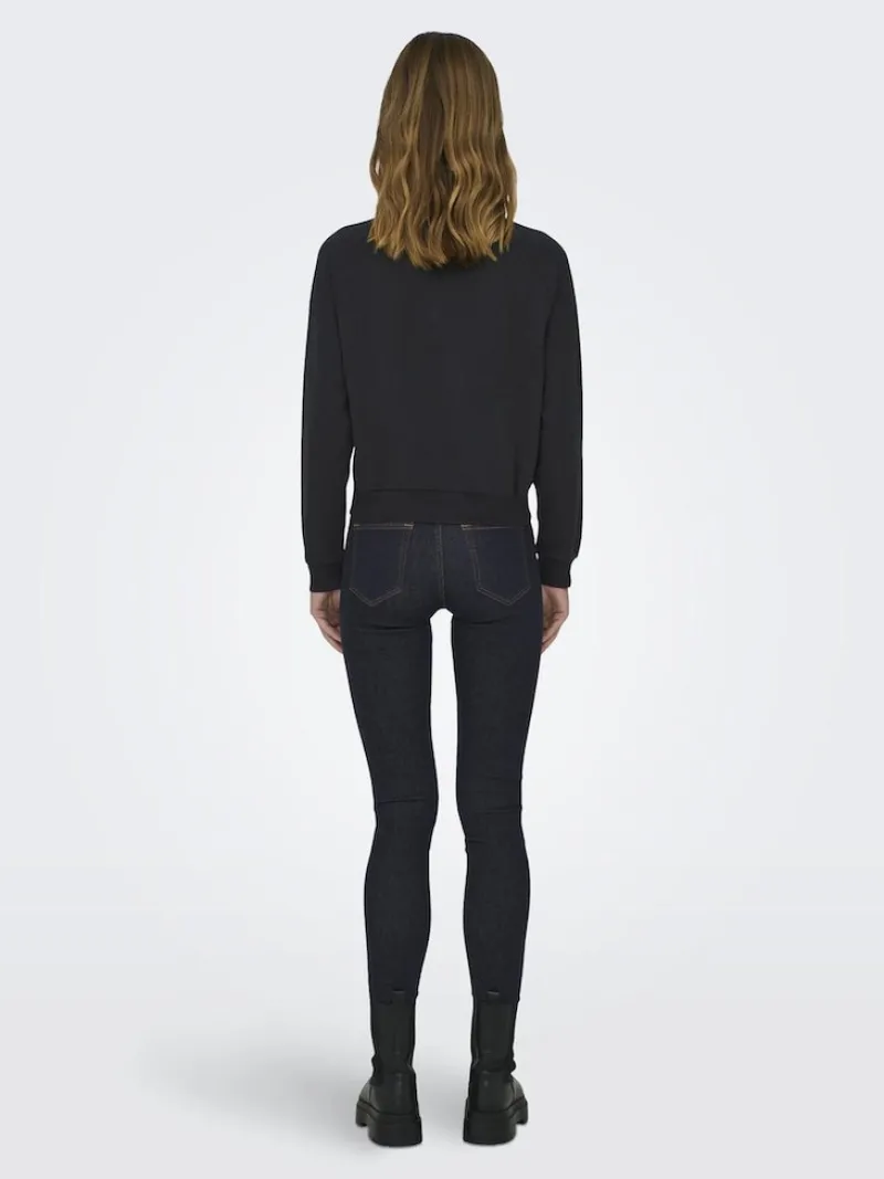 Only Pullover & Sweatshirts*ONLLANEY L/S NEW YORK O-NECK BOX SWT Black