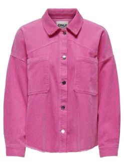 Only Jacken*ONLLATY-BITTEN L/S CORD SHACKET PNT strawberry moon