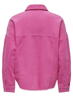 Only Jacken*ONLLATY-BITTEN L/S CORD SHACKET PNT strawberry moon
