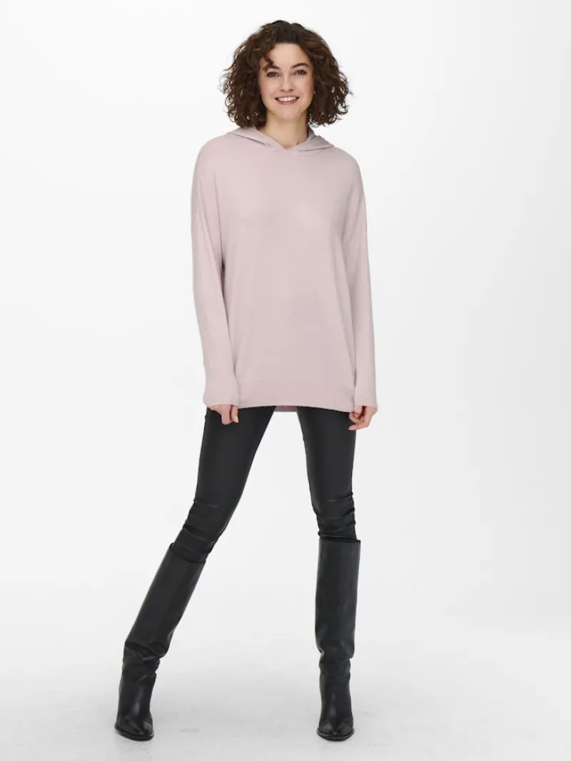 Only Pullover & Sweatshirts*ONLLELY L/S LOOSE HOOD PULLOVER KNT Sepia Rose