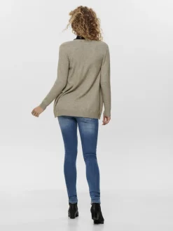 Only Pullover & Sweatshirts*ONLLESLY LIFE L/S OPEN CARDIGAN KNT NOOS Beige