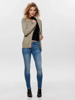 Only Pullover & Sweatshirts*ONLLESLY LIFE L/S OPEN CARDIGAN KNT NOOS Beige