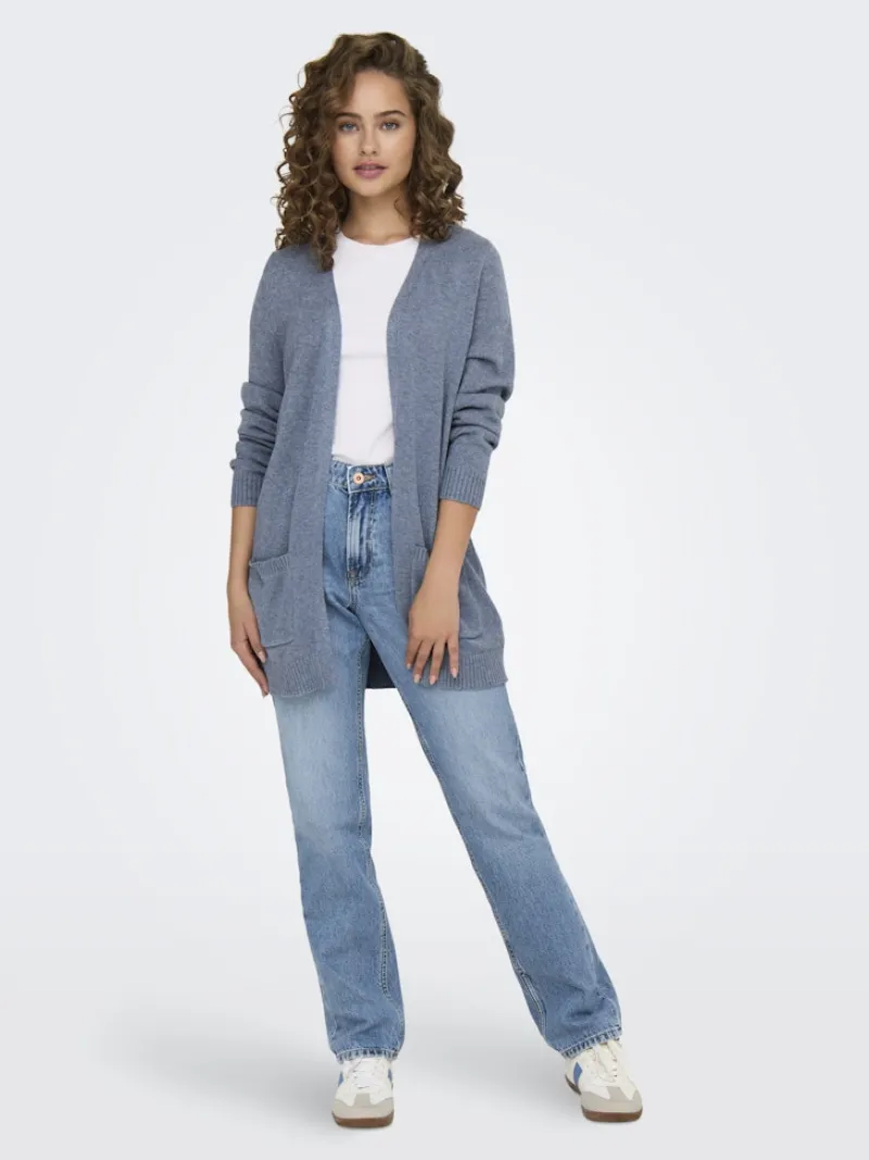 Only Pullover & Sweatshirts*ONLLESLY LIFE L/S OPEN CARDIGAN KNT NOOS Vintage Indigo