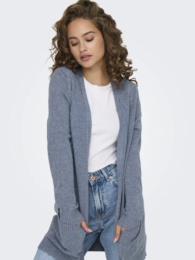 Only Pullover & Sweatshirts*ONLLESLY LIFE L/S OPEN CARDIGAN KNT NOOS Vintage Indigo
