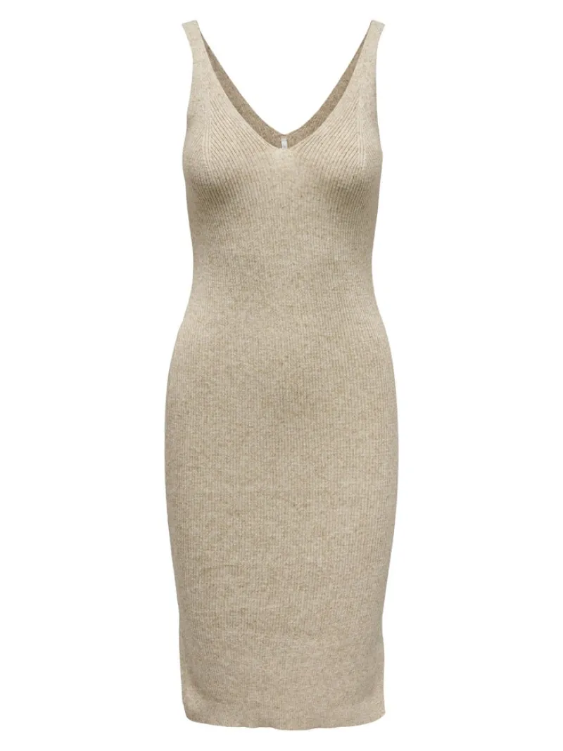 Only Kleider*ONLLINA SL SLIT DRESS KNT pumice stone