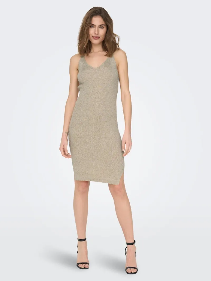 Only Kleider*ONLLINA SL SLIT DRESS KNT pumice stone