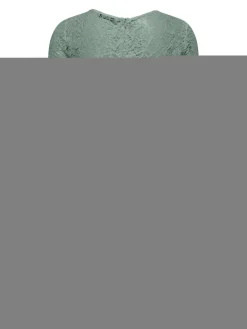 Only Kleider*ONLLIVA 3/4 LACE MIX DRESS CS WVN lily pad