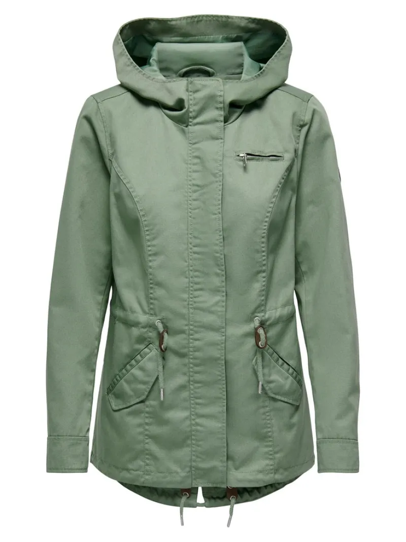 Only Jacken*ONLLORCA LIFE CANVAS PARKA OTW NOOS hedge green