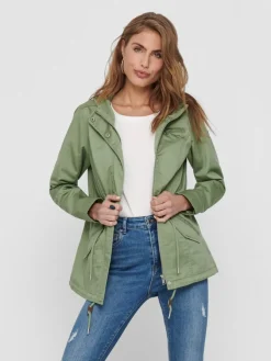 Only Jacken*ONLLORCA LIFE CANVAS PARKA OTW NOOS hedge green