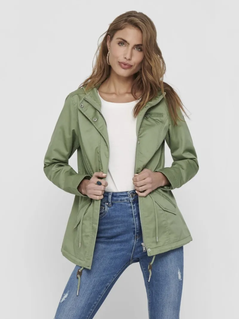 Only Jacken*ONLLORCA LIFE CANVAS PARKA OTW NOOS hedge green