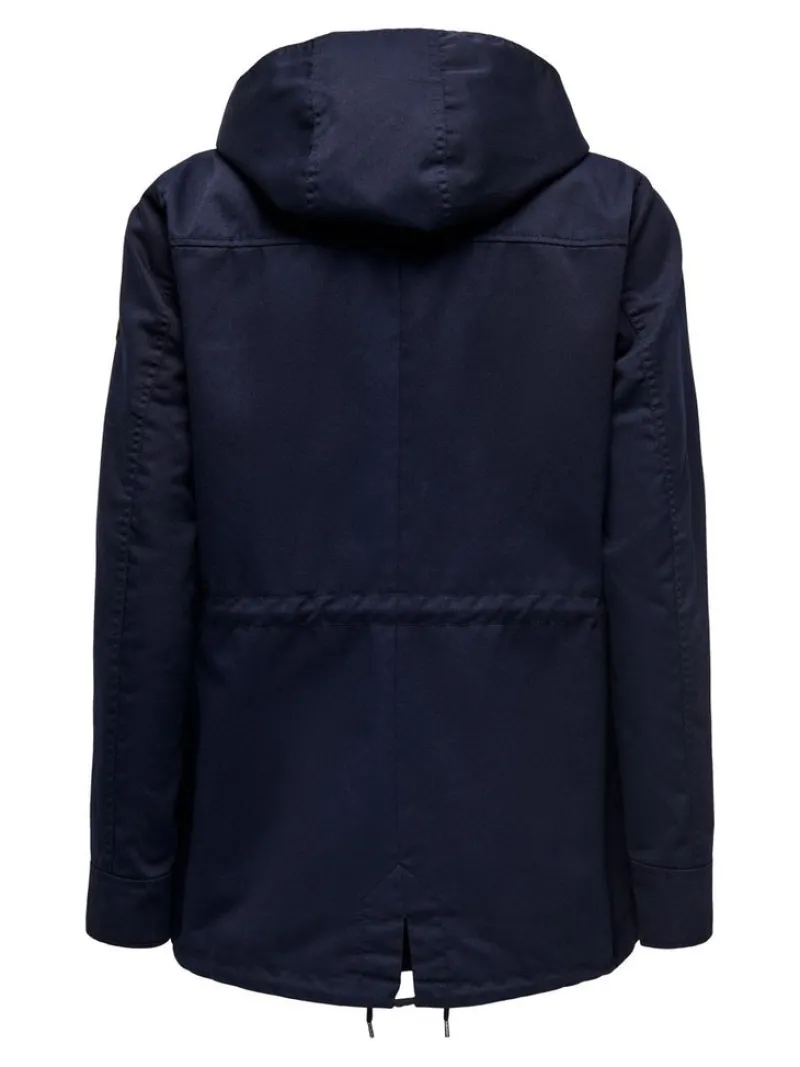 Only Jacken*ONLLORCA LIFE CANVAS PARKA OTW NOOS blue graphite