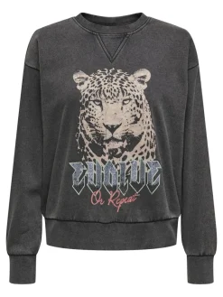 Only Pullover & Sweatshirts*ONLLUCINDA L/S O-NECK SWT NOOS black1