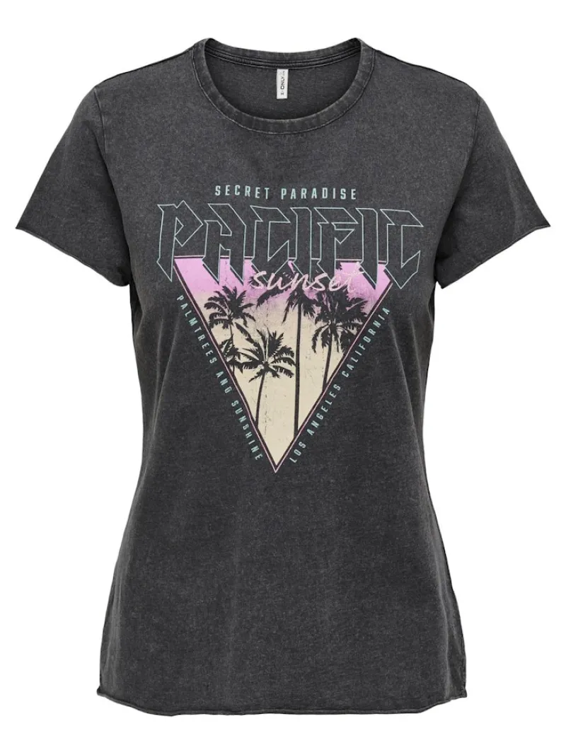 Only Shirts*ONLLUCY LIFE FIT S/S VENICE TOP BOX JRS black2