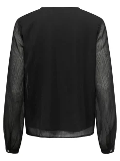 Only Blusen*ONLLUNA L/S V-NECK TOP NOOS PTM schwarz1