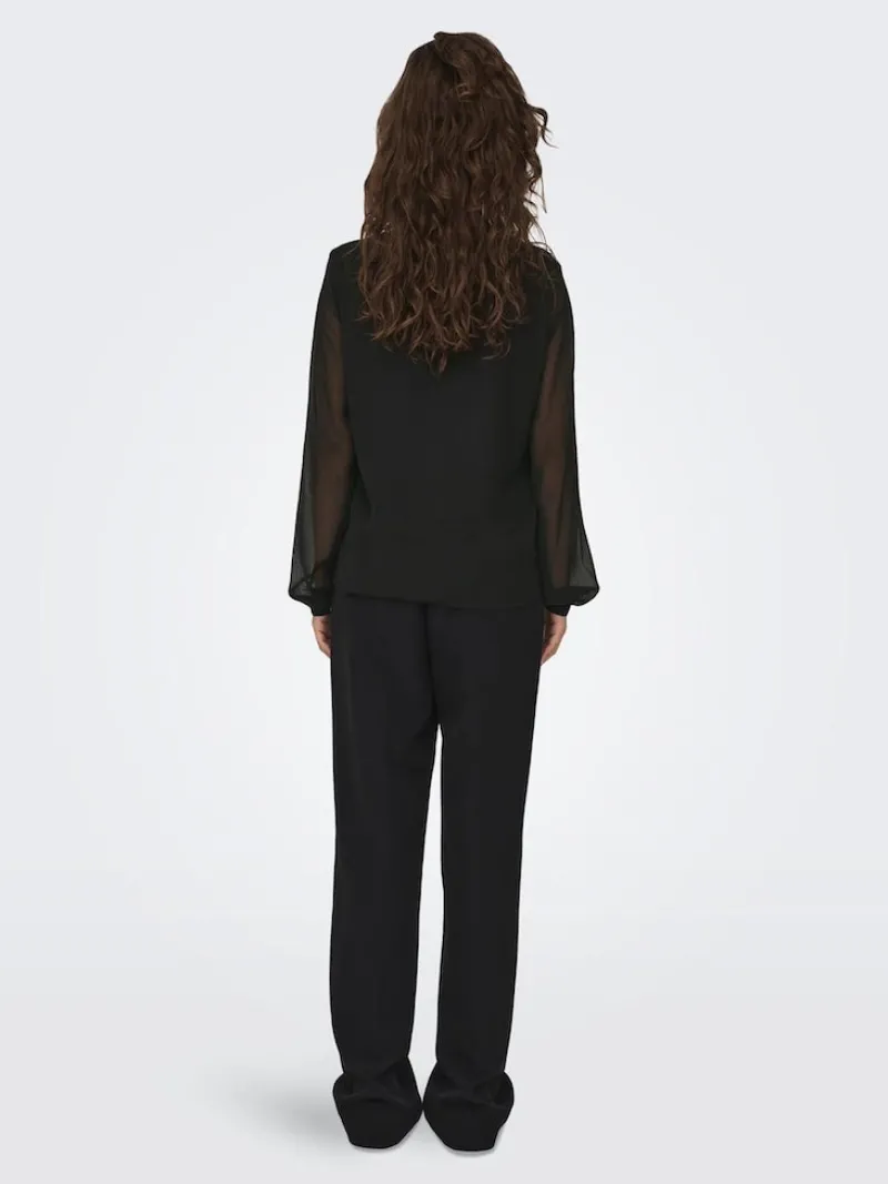 Only Blusen*ONLLUNA L/S V-NECK TOP NOOS PTM schwarz1