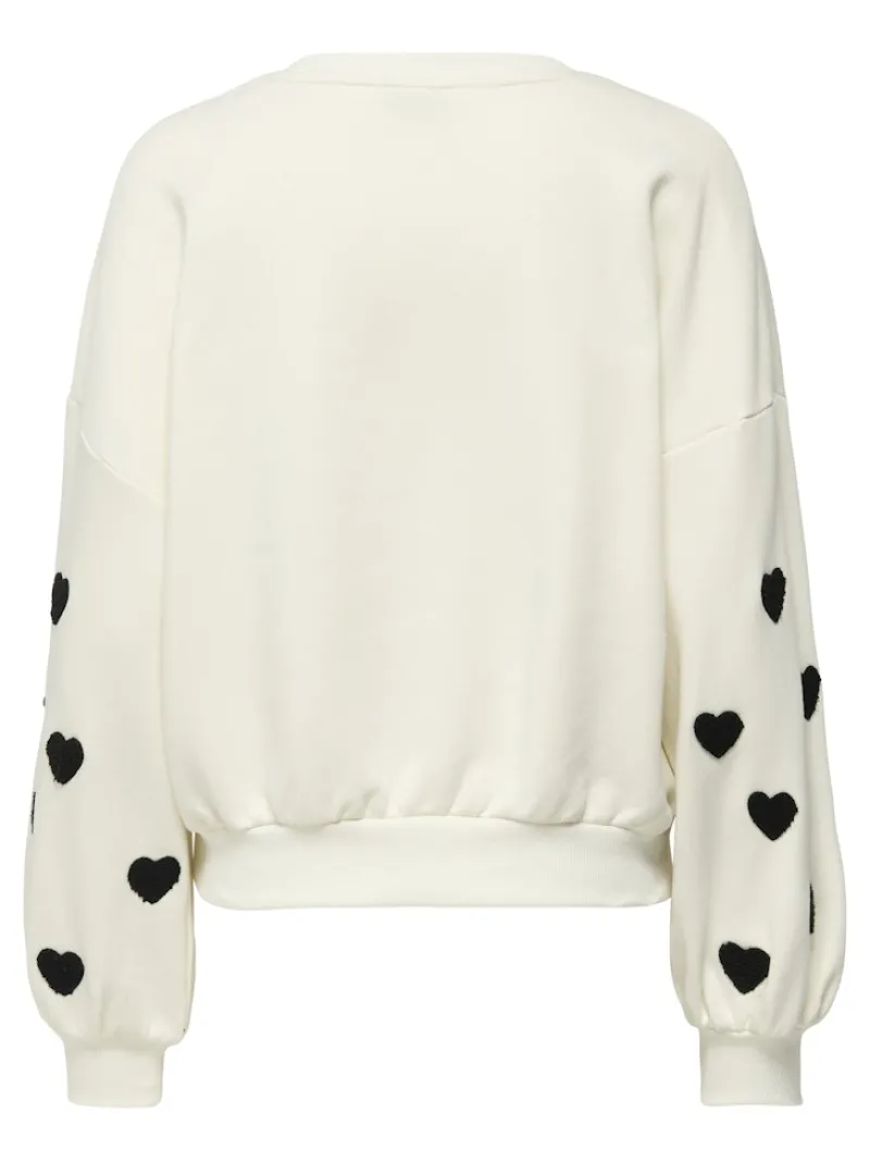 Only Pullover & Sweatshirts*ONLMACY L/S O-NECK BOX CC SWT NOOS Cloud Dancer