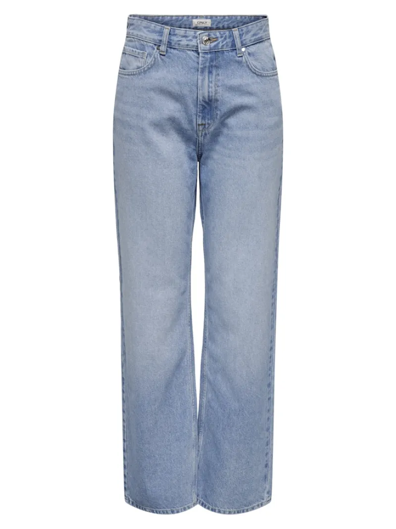 Only Jeans*ONLMADDIE EX HW WIDE DNM TAI ENT Light Blue Denim