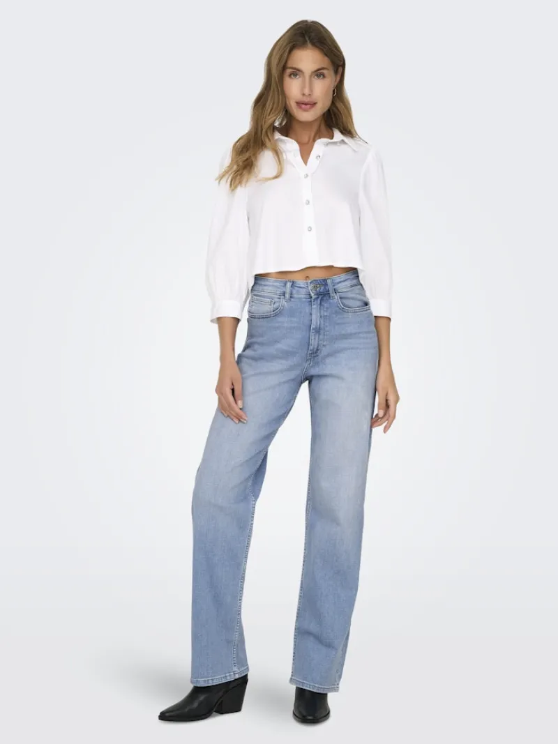 Only Jeans*ONLMADDIE EX HW WIDE DNM TAI ENT Light Blue Denim