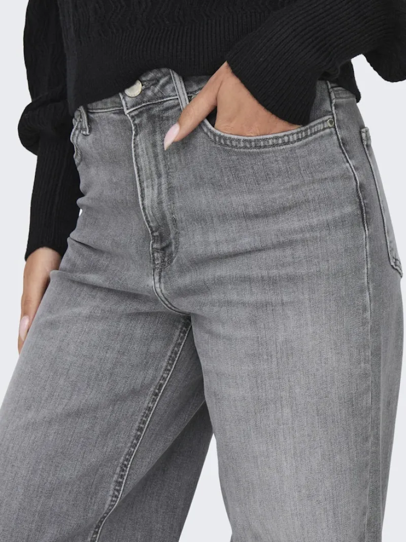 Only Jeans*ONLMADISON BLUSH HW WID DNM REA0938 NOOS Light Grey Denim